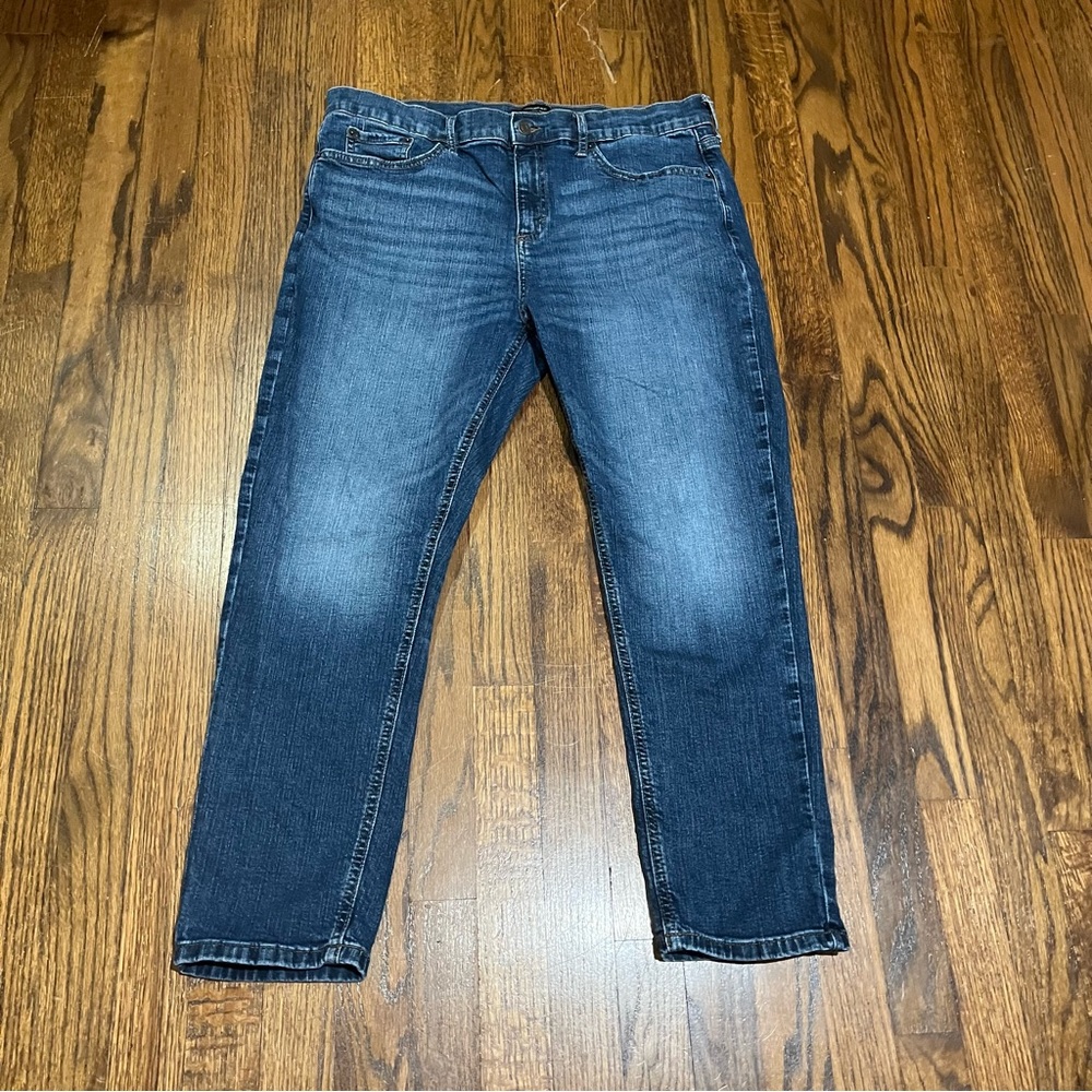 Banana Republic Women's Girlfriend Blue Straight Leg Jean Size 32/14 Petite